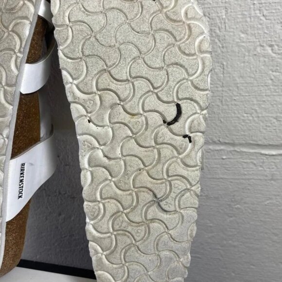 Birkenstock Mayari White Leather Toe Loop Sandal Slide Women's 41 EU/10 US - Picture 12 of 12